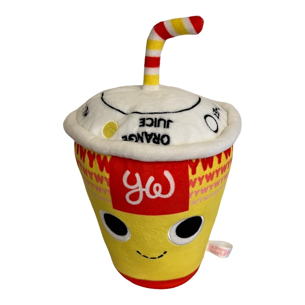 Yummy World Camille Kid Robot Stuffed Toy Orange Drink 8”